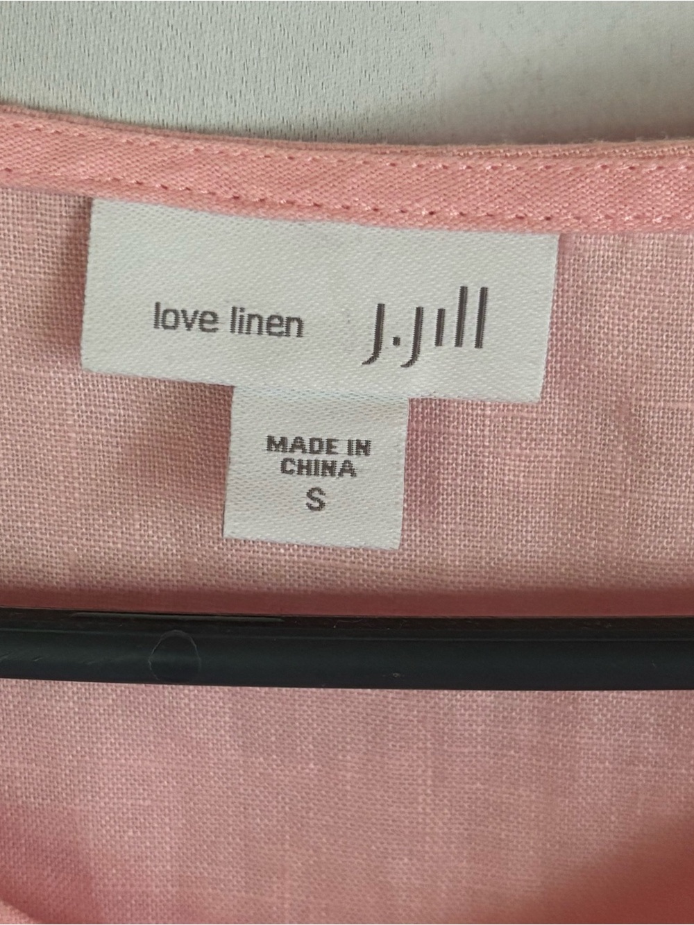 J. Jill Love Linen Light Pink Sleeveless Shift Dress Summer Vacation Size Small - Picture 7 of 11